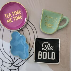 Colorful Ceramic Trinket Dish Set